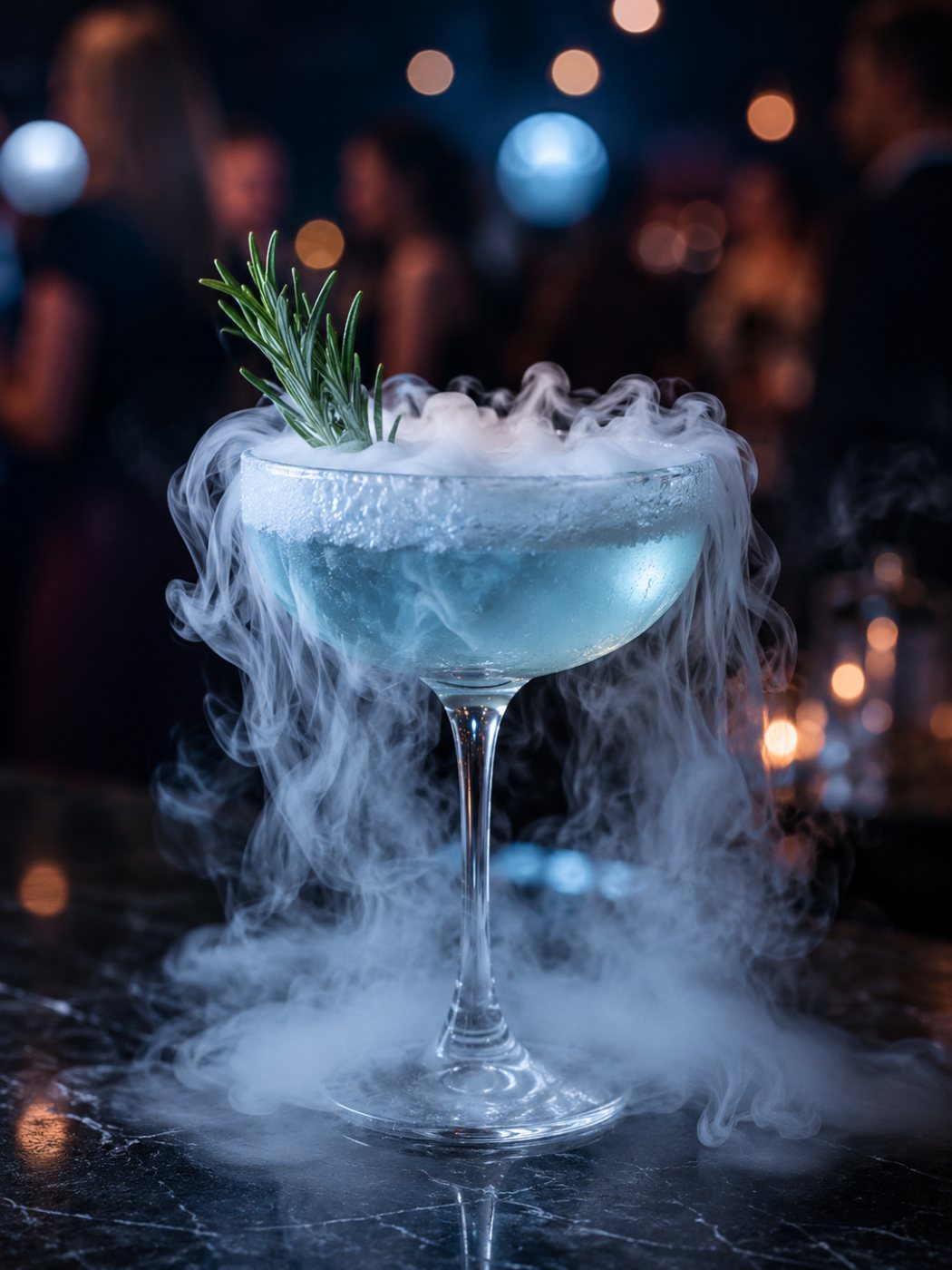Low-lying dry ice fog effect at a South Florida event